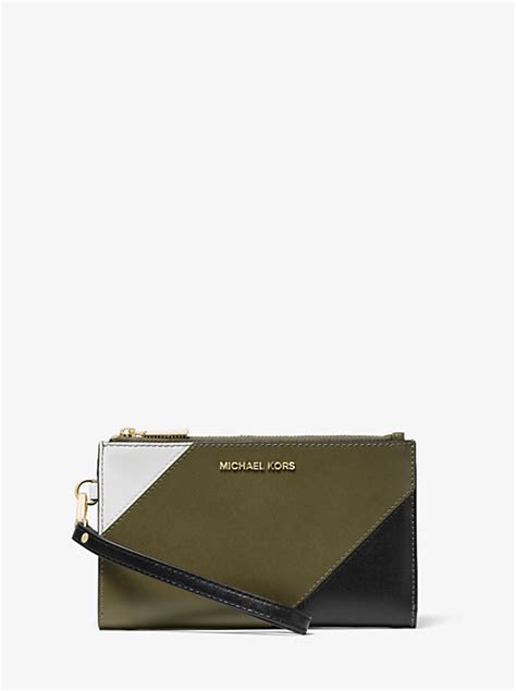 michael kors adele tri color leather smartphone wallet|Michael Kors Wallet phone holder.